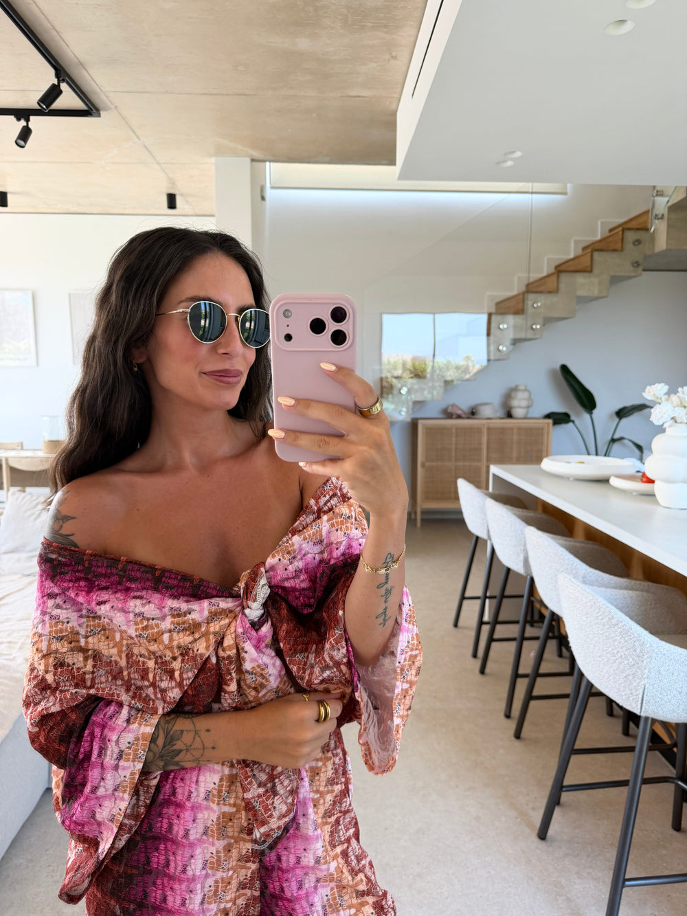 Lace Wickelbluse – Pink Bluse Lisas Boutique 