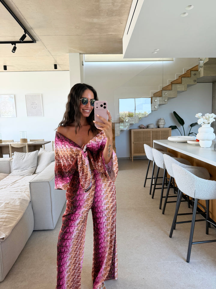 Lace Wickelbluse – Pink Bluse Lisas Boutique 