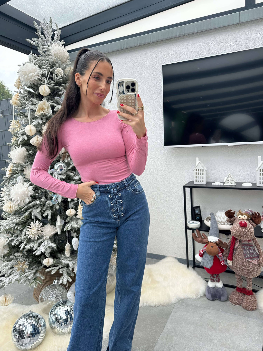 Langarm Basic Rosa Langarm Lisas Boutique 