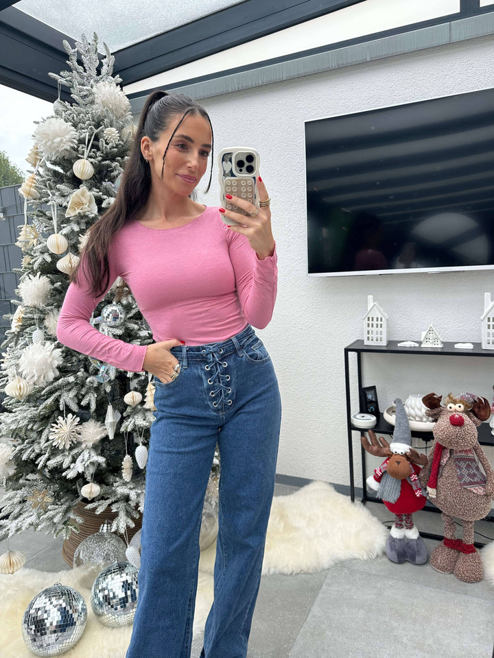 Langarm Basic Rosa Langarm Lisas Boutique 