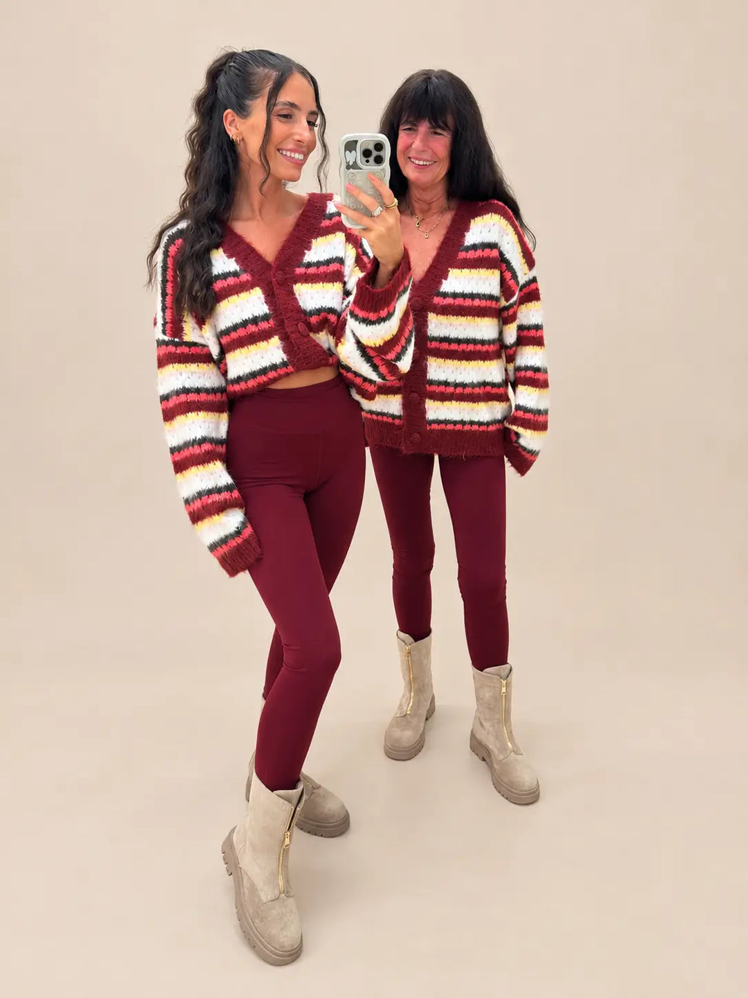 Leggings Damen in Bordeaux mit figurbetonter Passform | Lisa’s Boutique