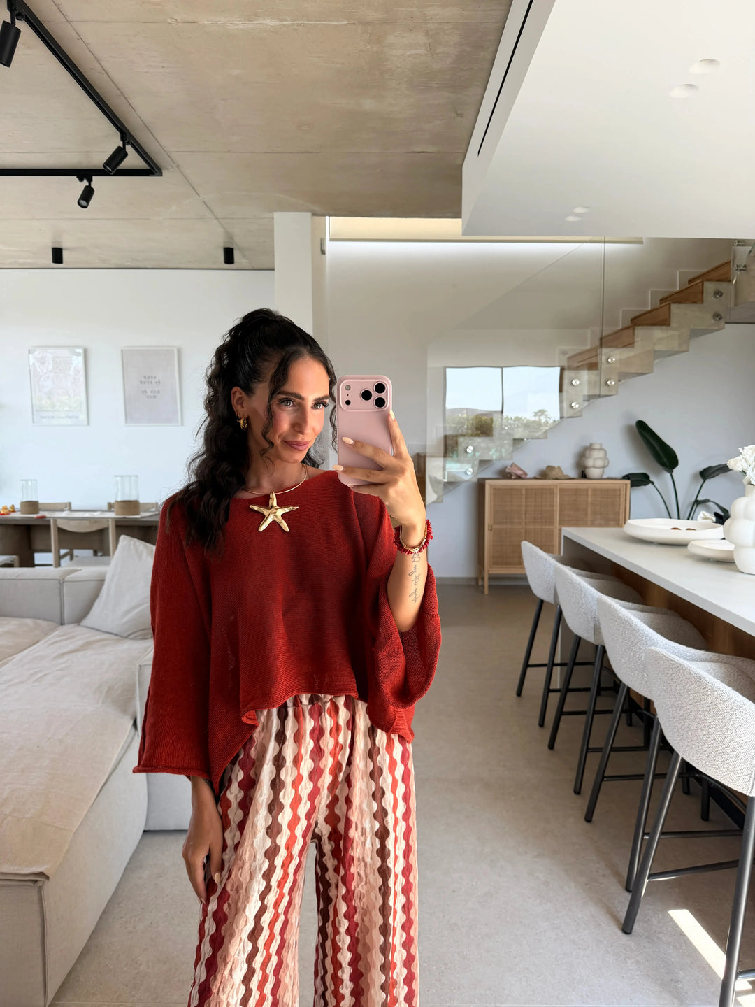 Leichter Pullover – Rost Pullover Lisas Boutique 