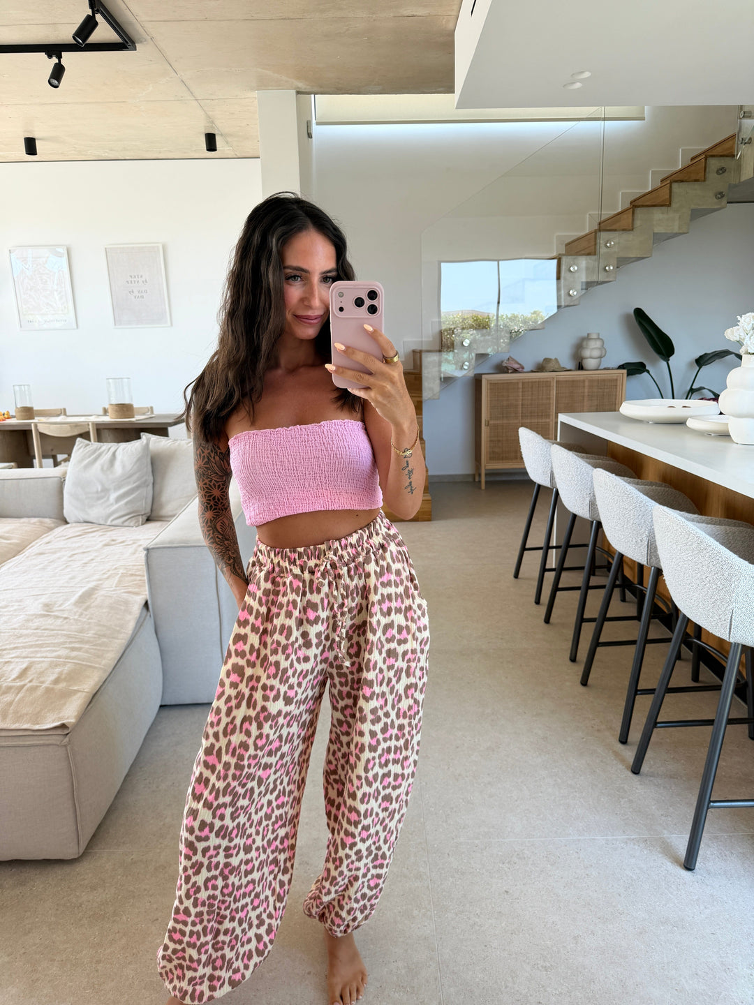Leo Musselin Hose – Beige Hose Lisas Boutique 