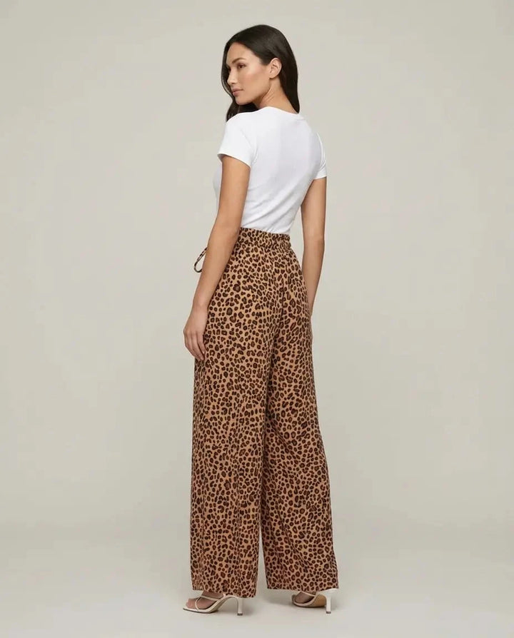 Leoprint Schlabberhose – Braun/ Beige Hose Lisas Boutique 