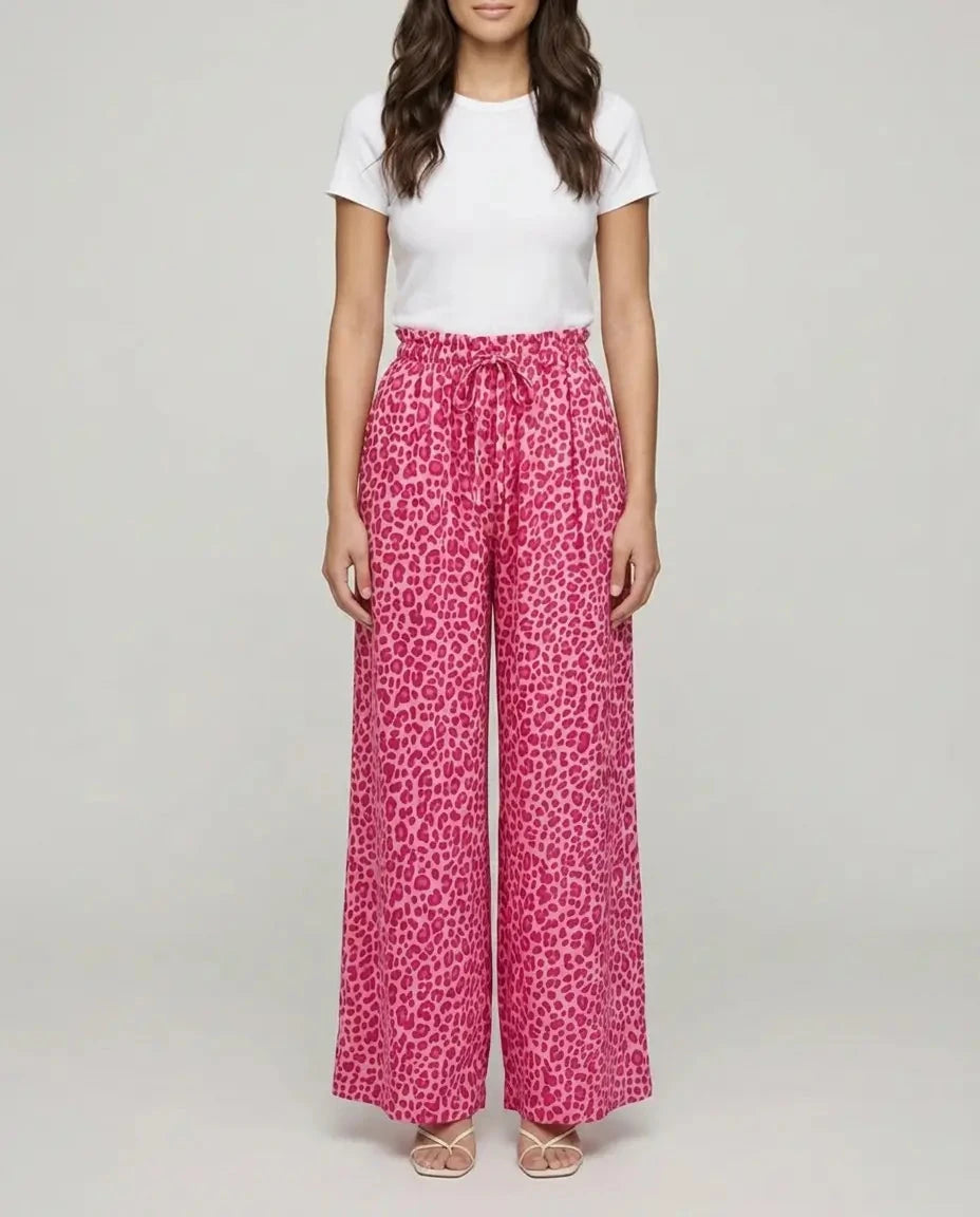 Leoprint Schlabberhose – Pink Hose Lisas Boutique 
