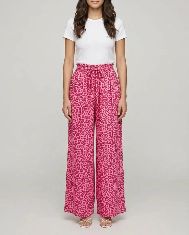 Leoprint Schlabberhose – Pink Hose Lisas Boutique 