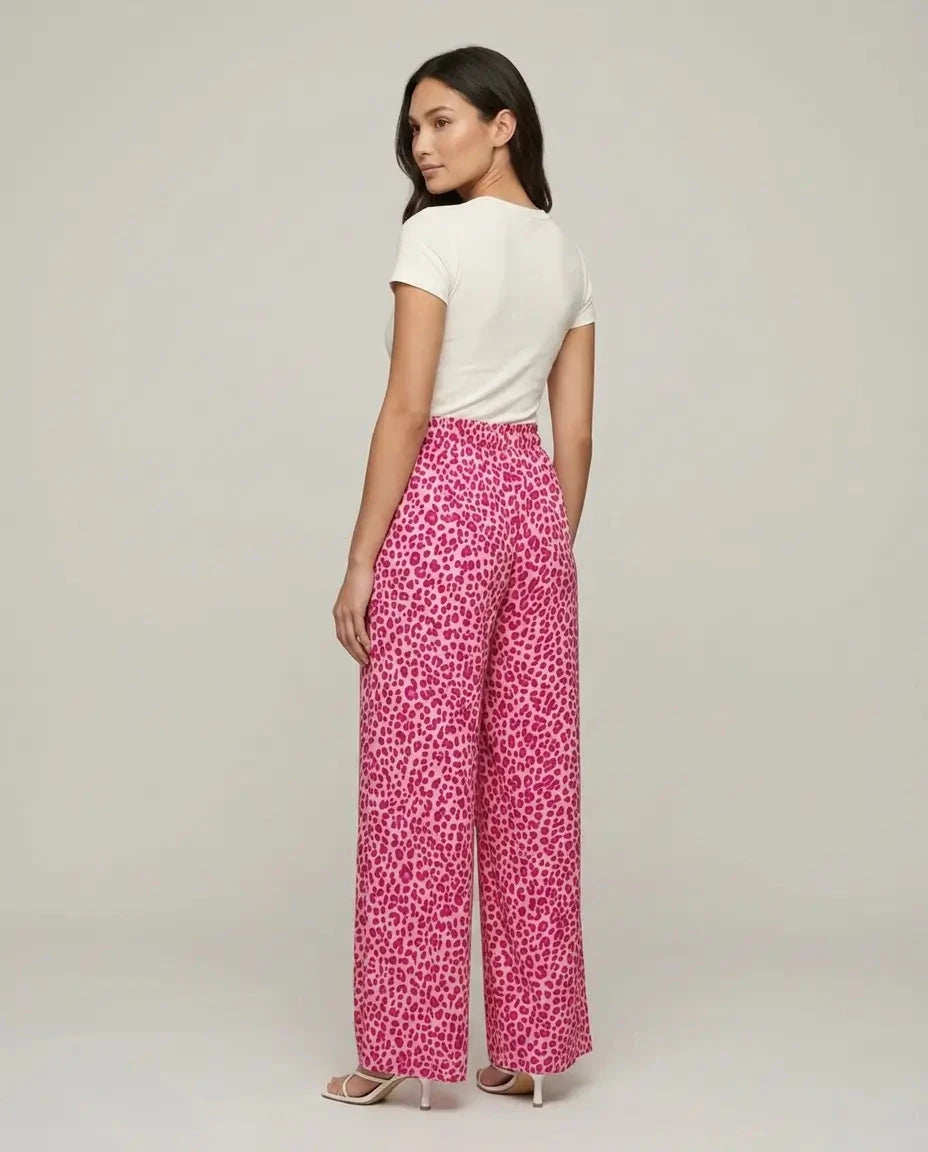 Leoprint Schlabberhose – Pink Hose Lisas Boutique 