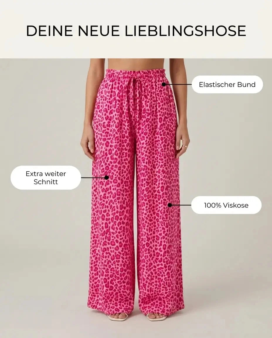Leoprint Schlabberhose – Pink Hose Lisas Boutique 
