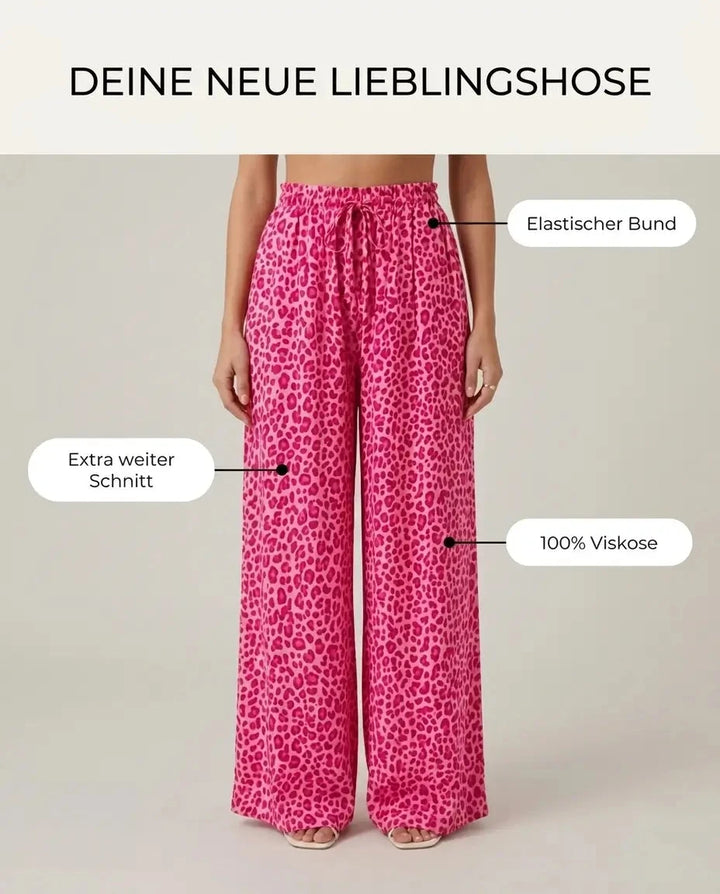 Leoprint Schlabberhose – Pink Hose Lisas Boutique 