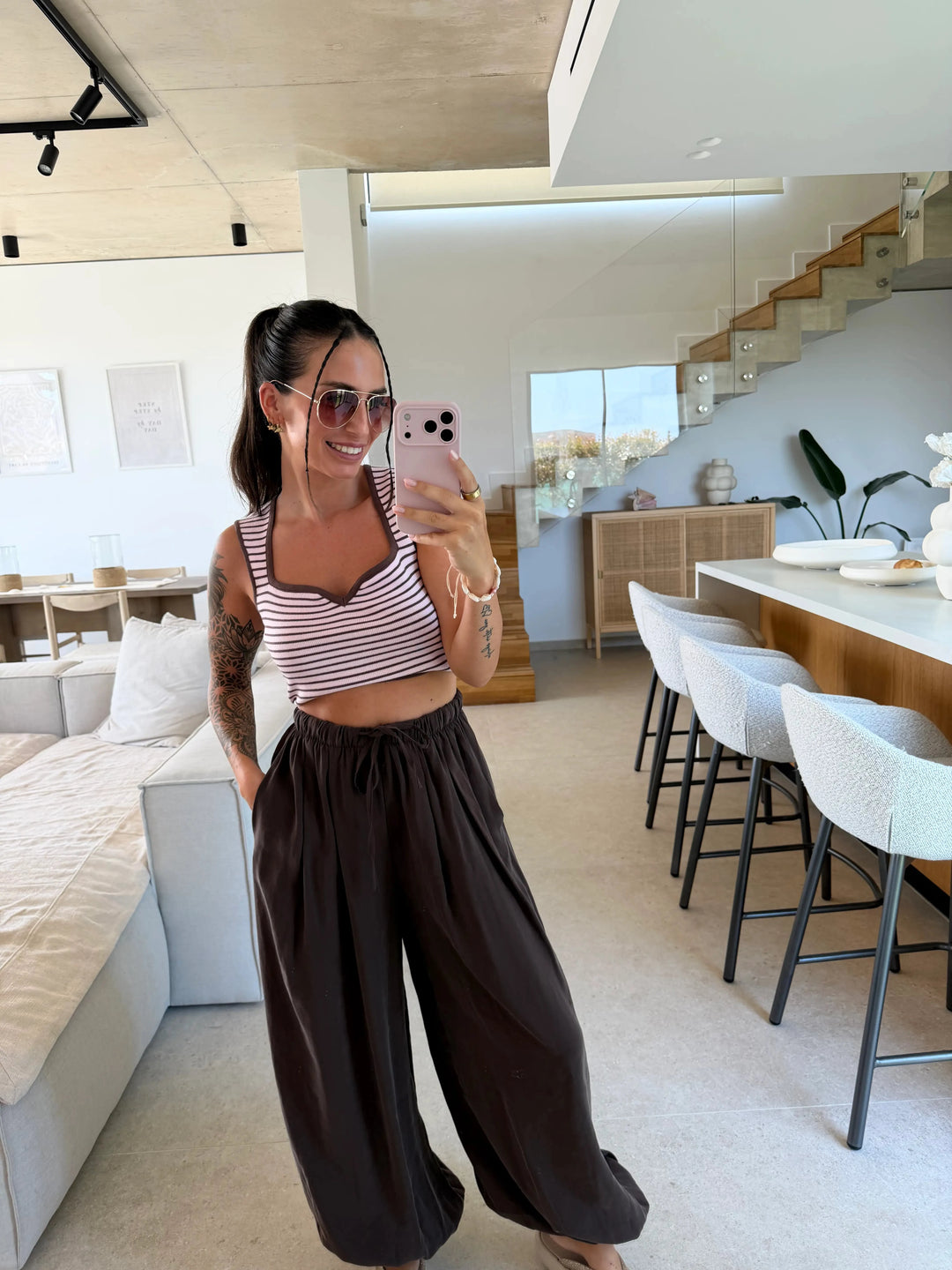 Lockere Hose – Braun Hose Lisas Boutique 