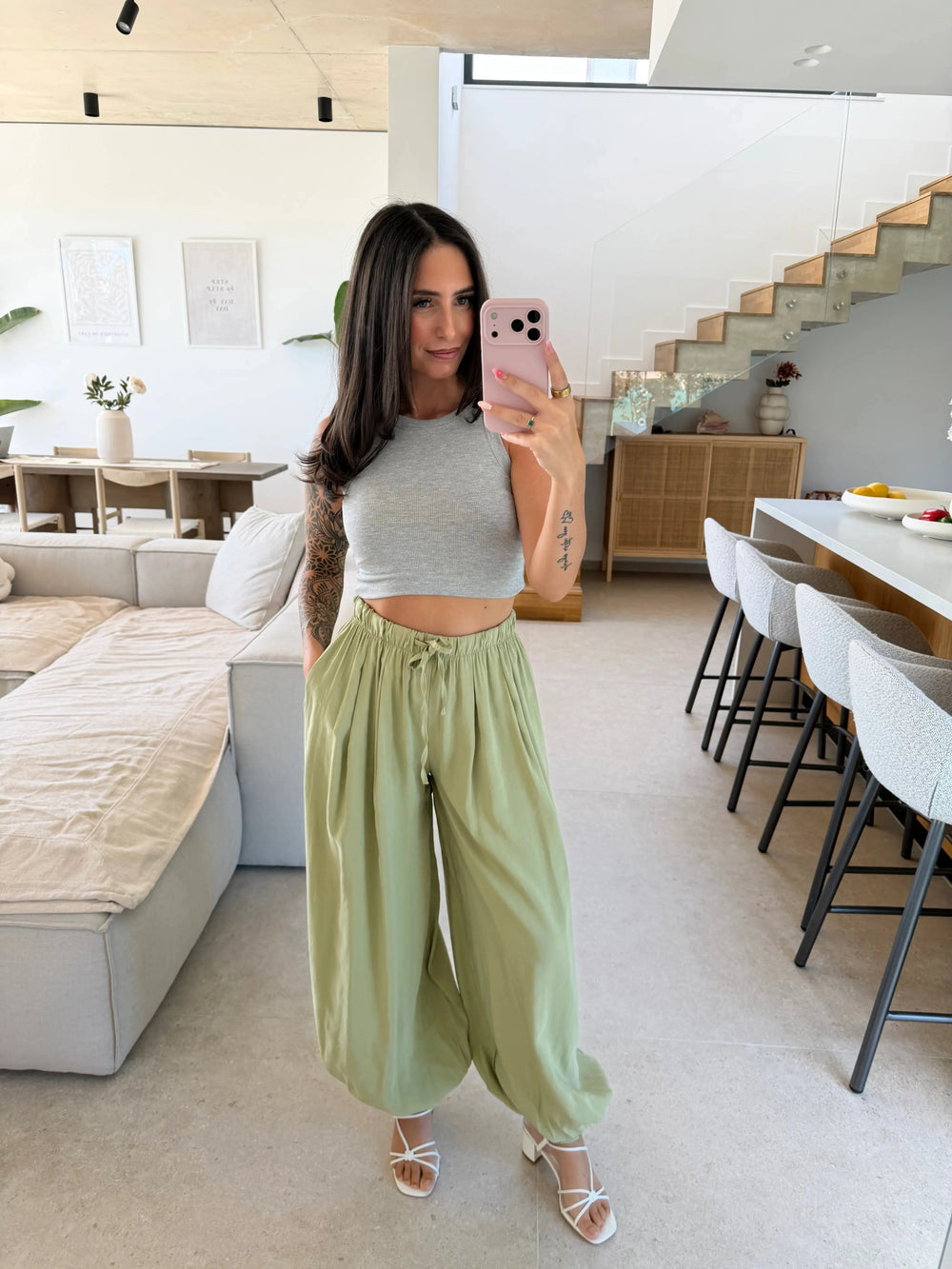 Lockere Hose – Khaki Hose Lisas Boutique 
