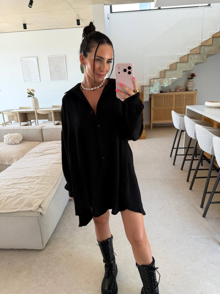 Long Bluse – Schwarz Bluse Lisas Boutique 