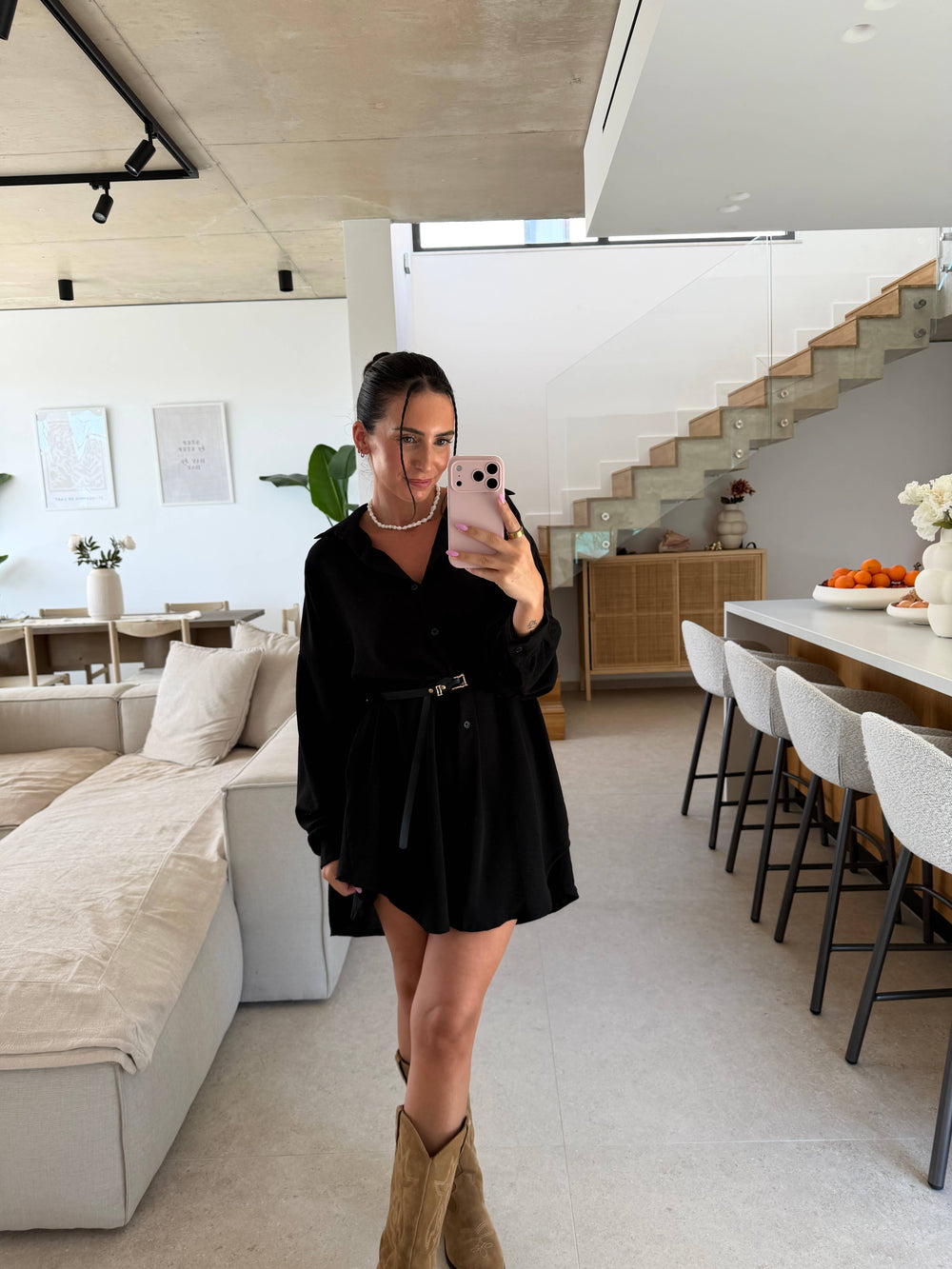 Long Bluse – Schwarz Bluse Lisas Boutique 