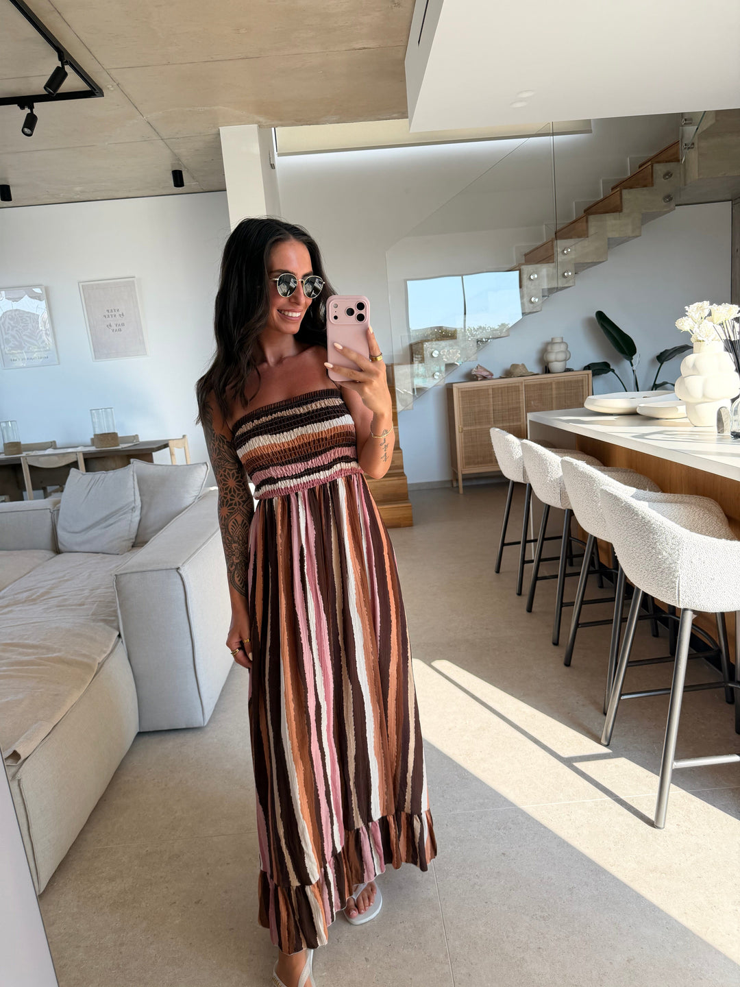 Maxikleid – Braun Kleid Lisas Boutique 