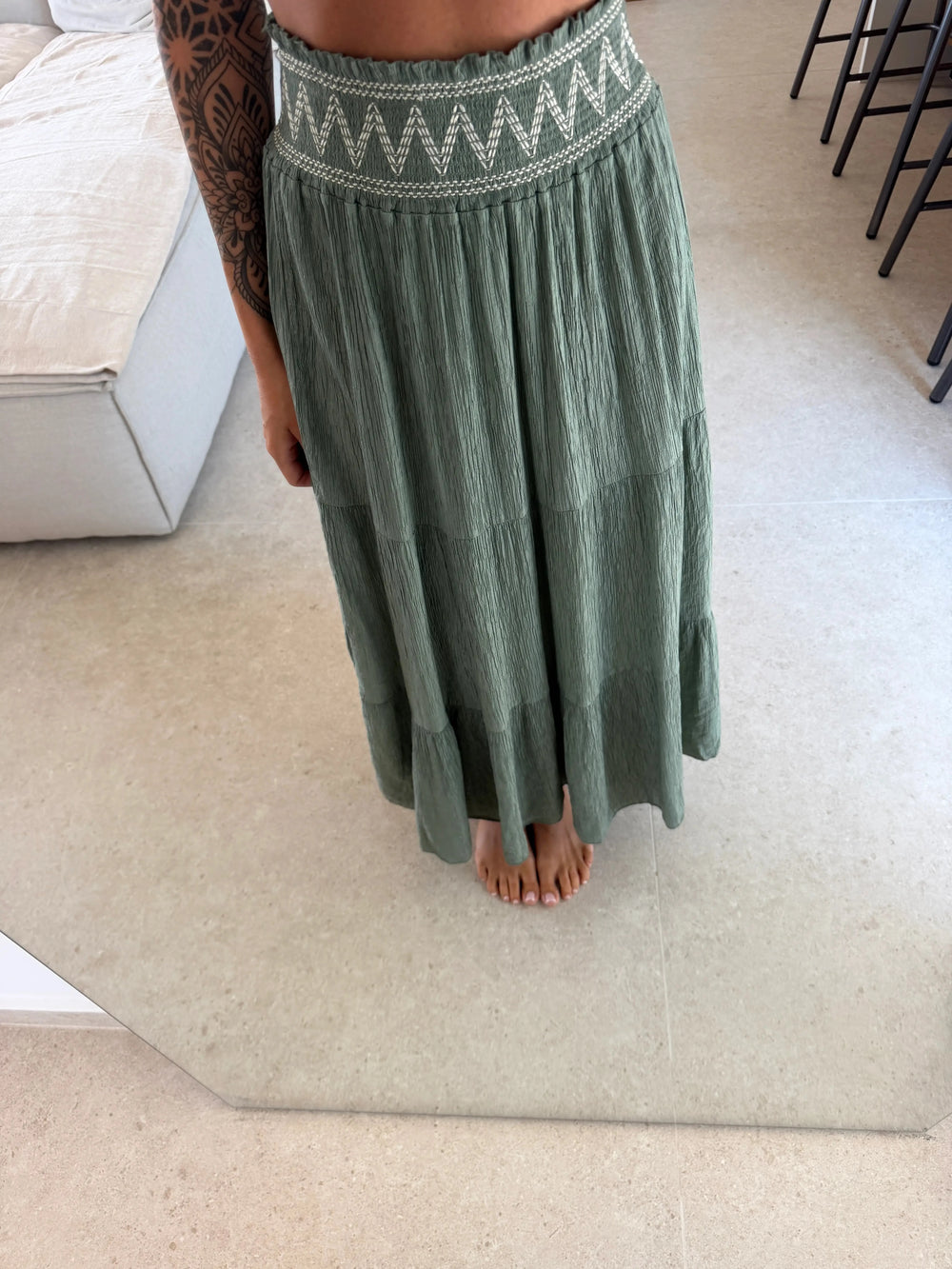 Maxirock – Khaki Rock Lisas Boutique 