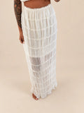 Textured Maxi Skirt – Cream