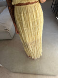 Textured Maxi Skirt - Yellow