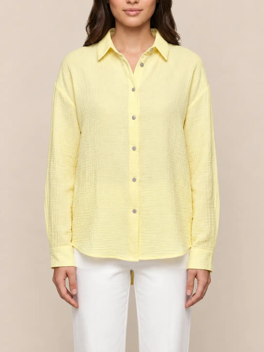 Musselin Bluse Damen in Gelb, Vorderansicht | Lisa’s Boutique