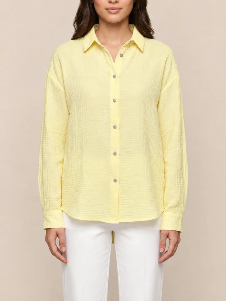 Musselin Bluse Damen in Gelb, Vorderansicht | Lisa’s Boutique