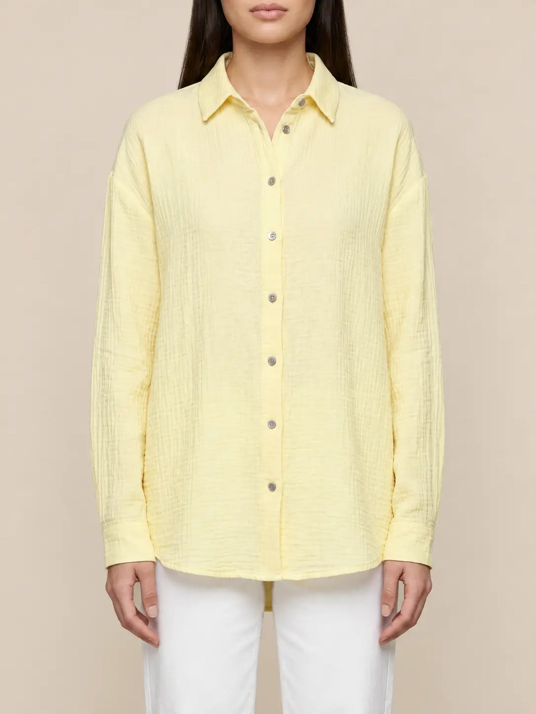 Musselin Bluse Damen in Gelb, Seitenansicht | Lisa’s Boutique