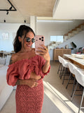 Musselin Bluse gerafft – Pepper Rose