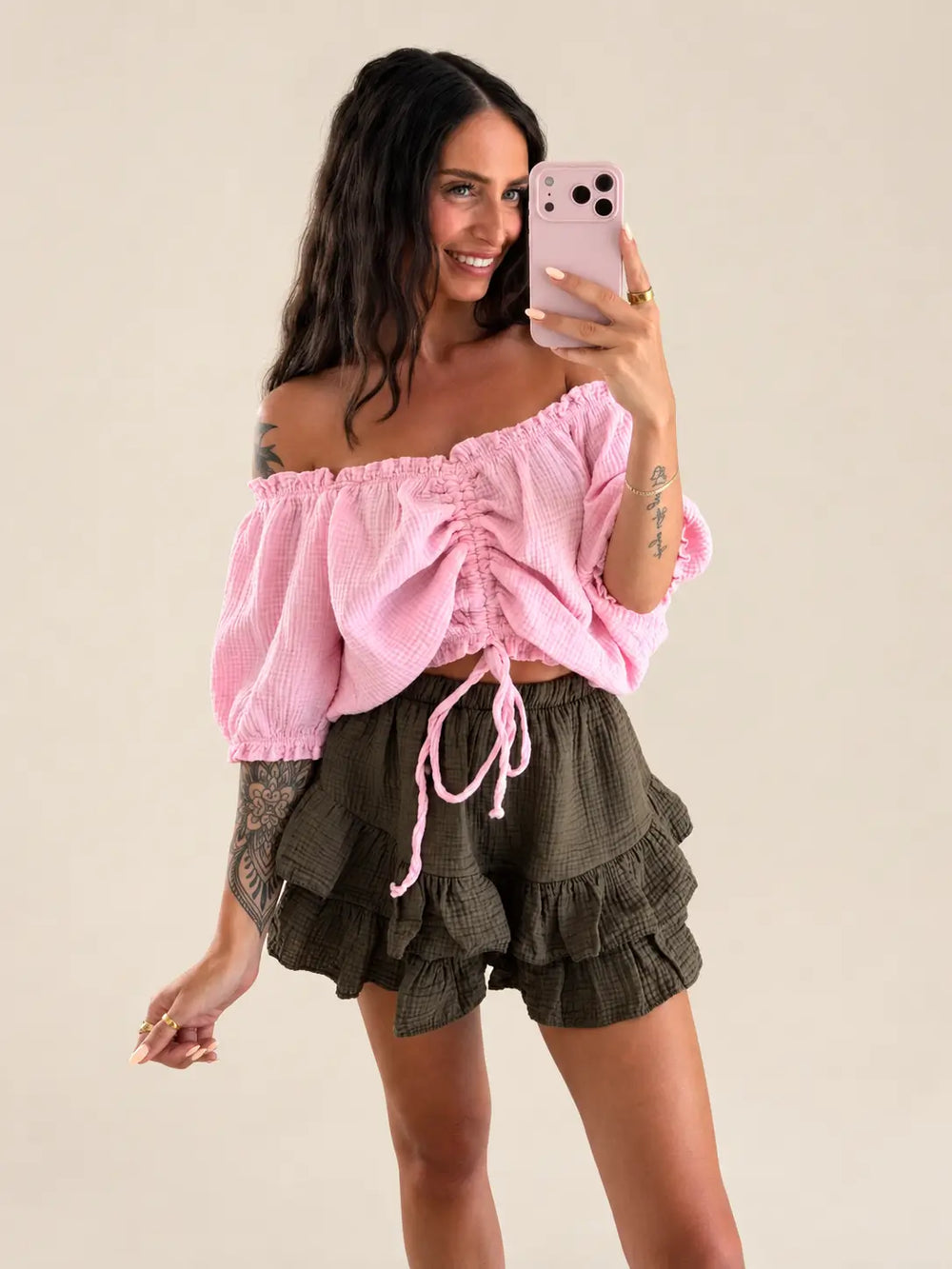 Women’s muslin blouse in Rose | Lisa’s Boutique