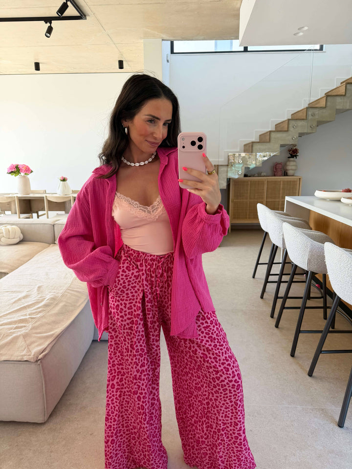 Musselin Bluse - Pink Bluse Lisas Boutique 