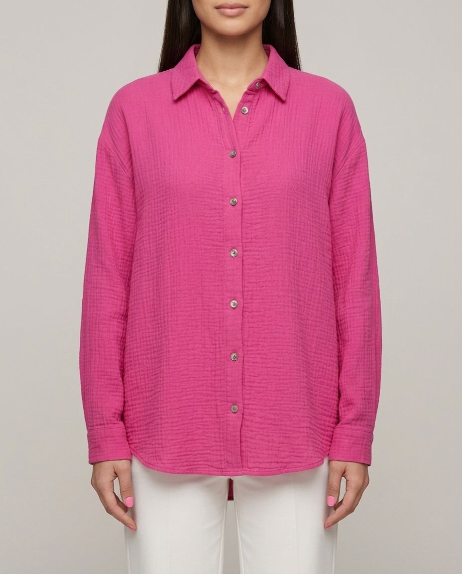 Musselin Bluse Pink Rückansicht | Lisa’s Boutique