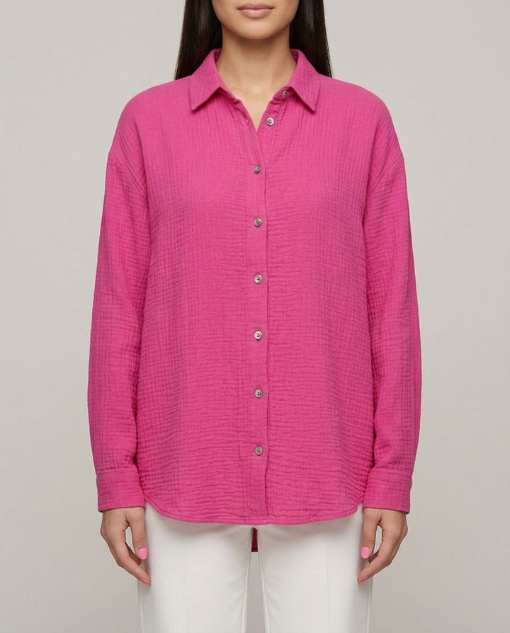 Musselin Bluse Pink Rückansicht | Lisa’s Boutique