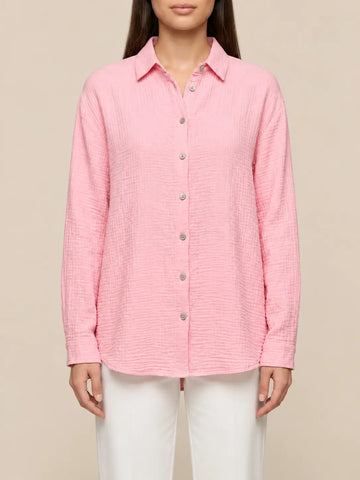 Musselin Bluse Damen in Rosa, Rückansicht | Lisa’s Boutique
