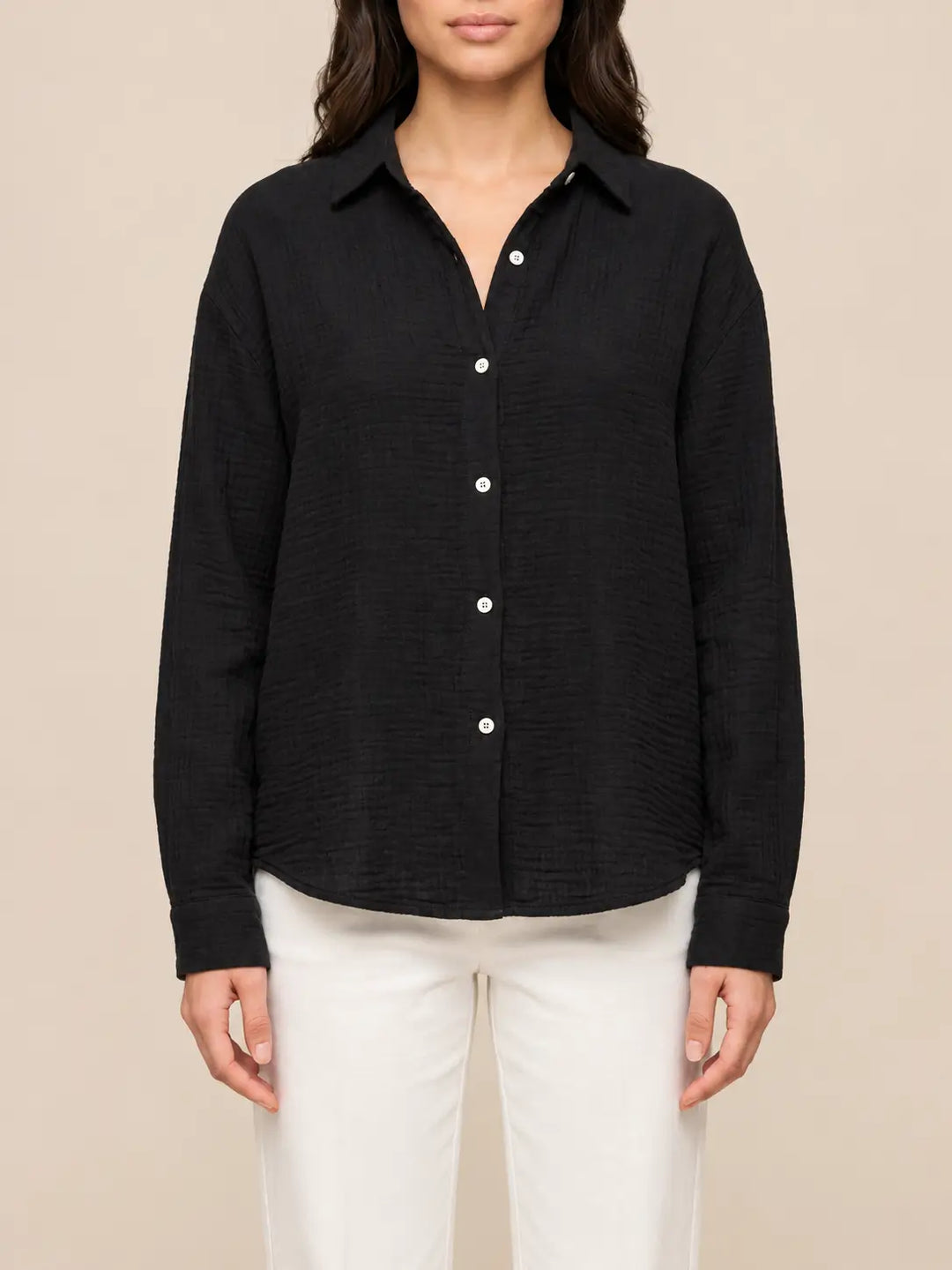 Schwarze Musselin Bluse für Damen | Lisa’s Boutique