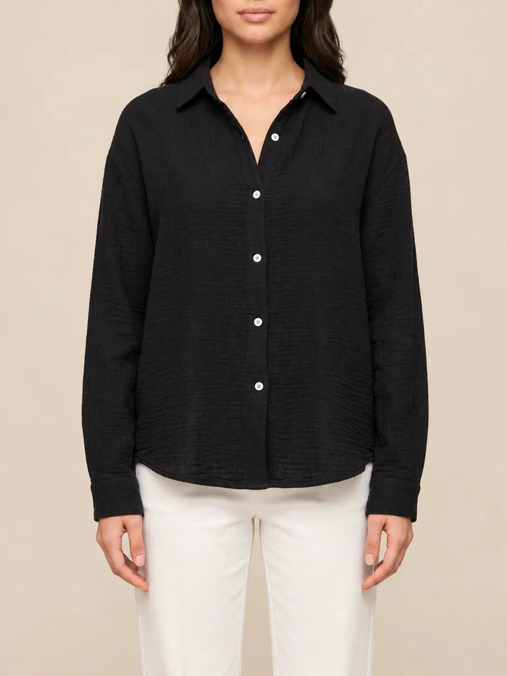 Schwarze Musselin Bluse für Damen | Lisa’s Boutique