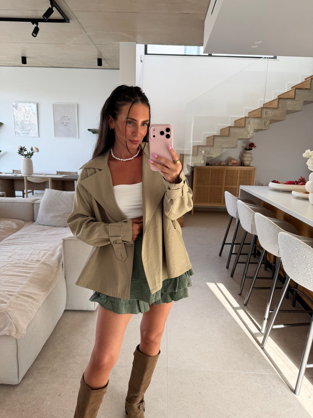 Musselin Hosenrock – Khaki Rock Lisas Boutique 