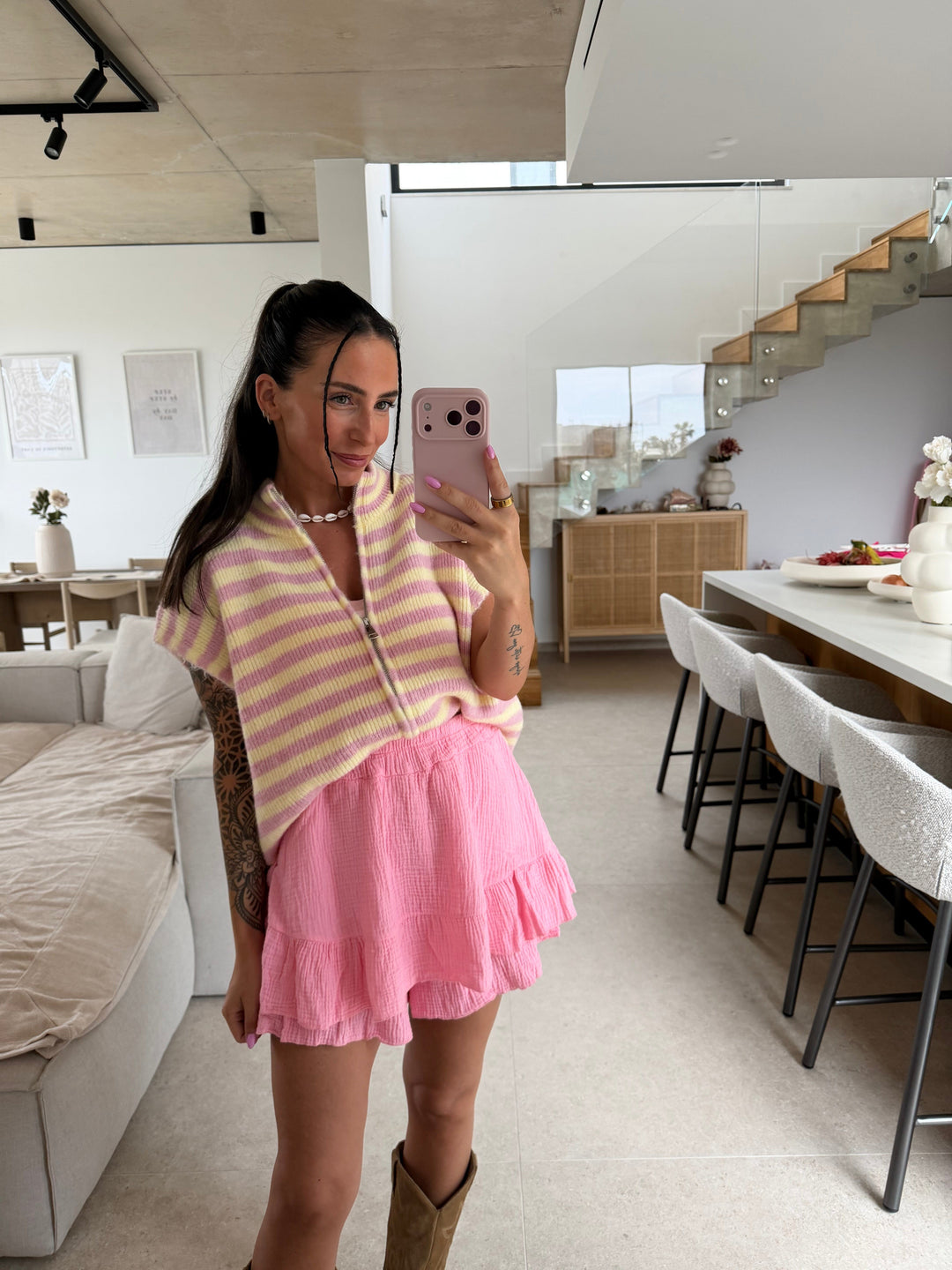 Musselin Hosenrock – Rosa Rock Lisas Boutique 