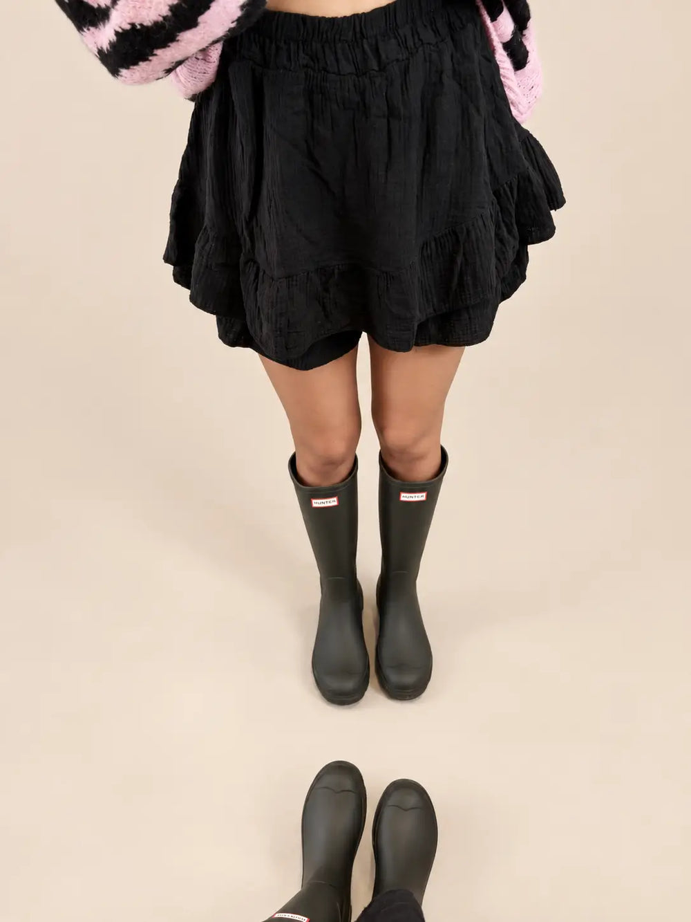Musselin Hosenrock Schwarz | Lisa’s Boutique