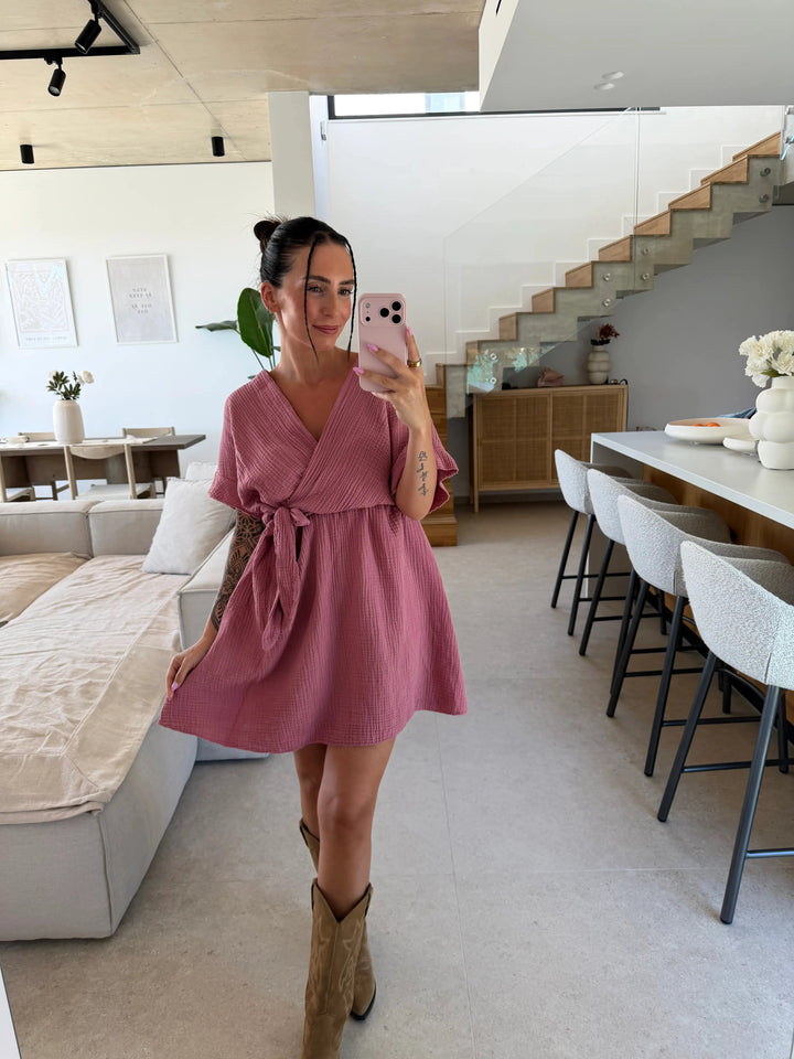 Musselin Kleid – Beere Kleid Lisas Boutique 