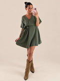 Muslin Dress – Khaki
