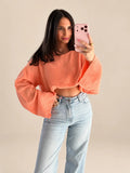 Musselin Langarmshirt – Apricot