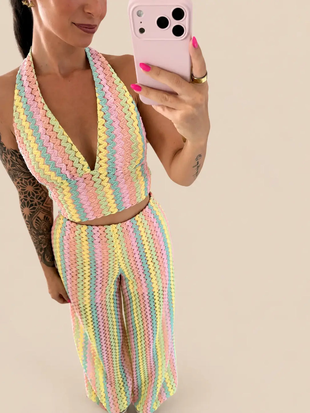 Detail view of rose top | Lisa’s Boutique