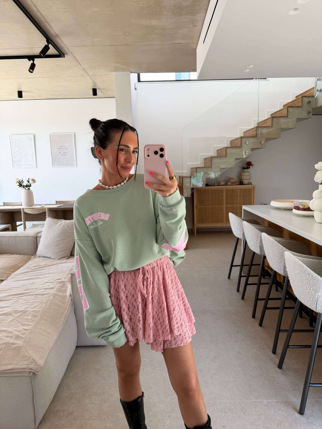 Sweat oversize menthe femme Devotion | Lisa’s Boutique