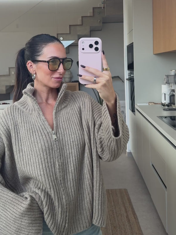 Cardigan oversize – Cammello – Video | Lisa’s Boutique