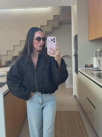 Flower Jacket – Schwarz
