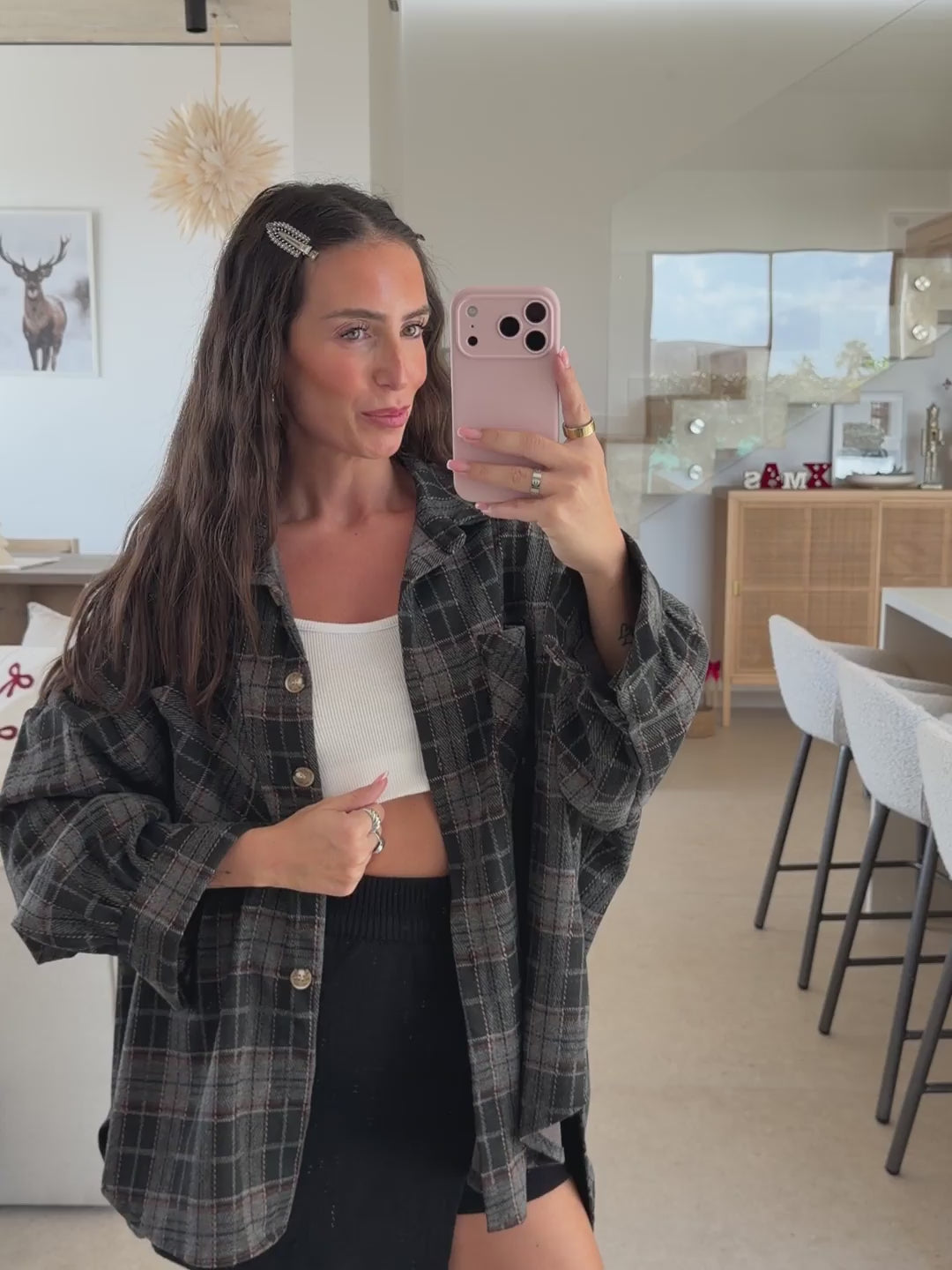 Jupe-short en maille – Noir
