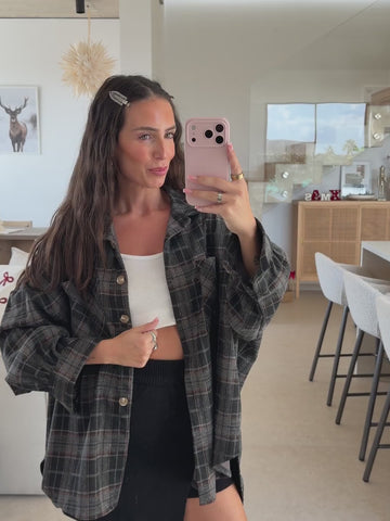 Jupe-short en maille – Noir