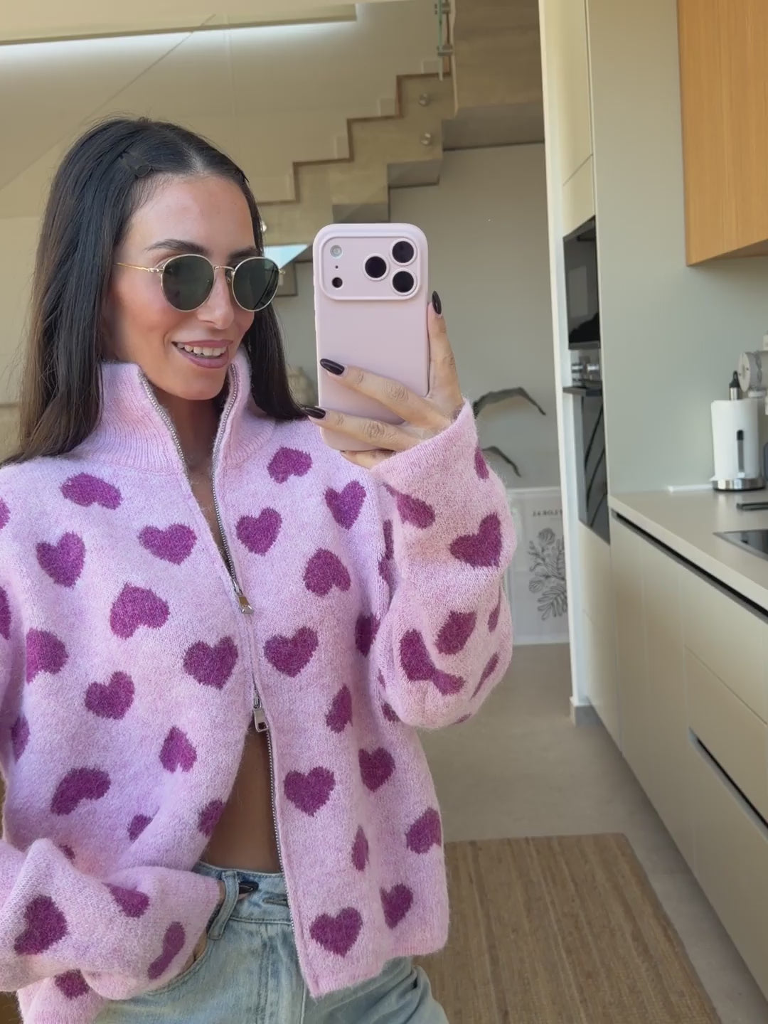 Herzchen Zipper – Rosa