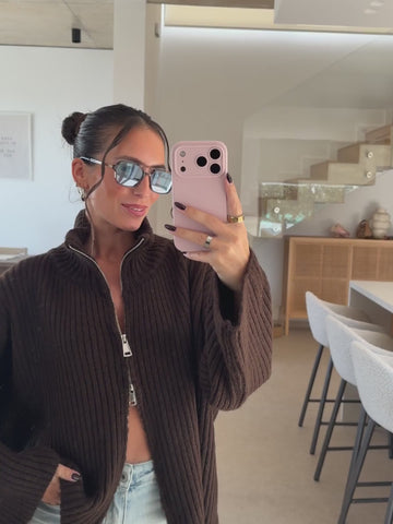 Oversized Cardigan – Brown
