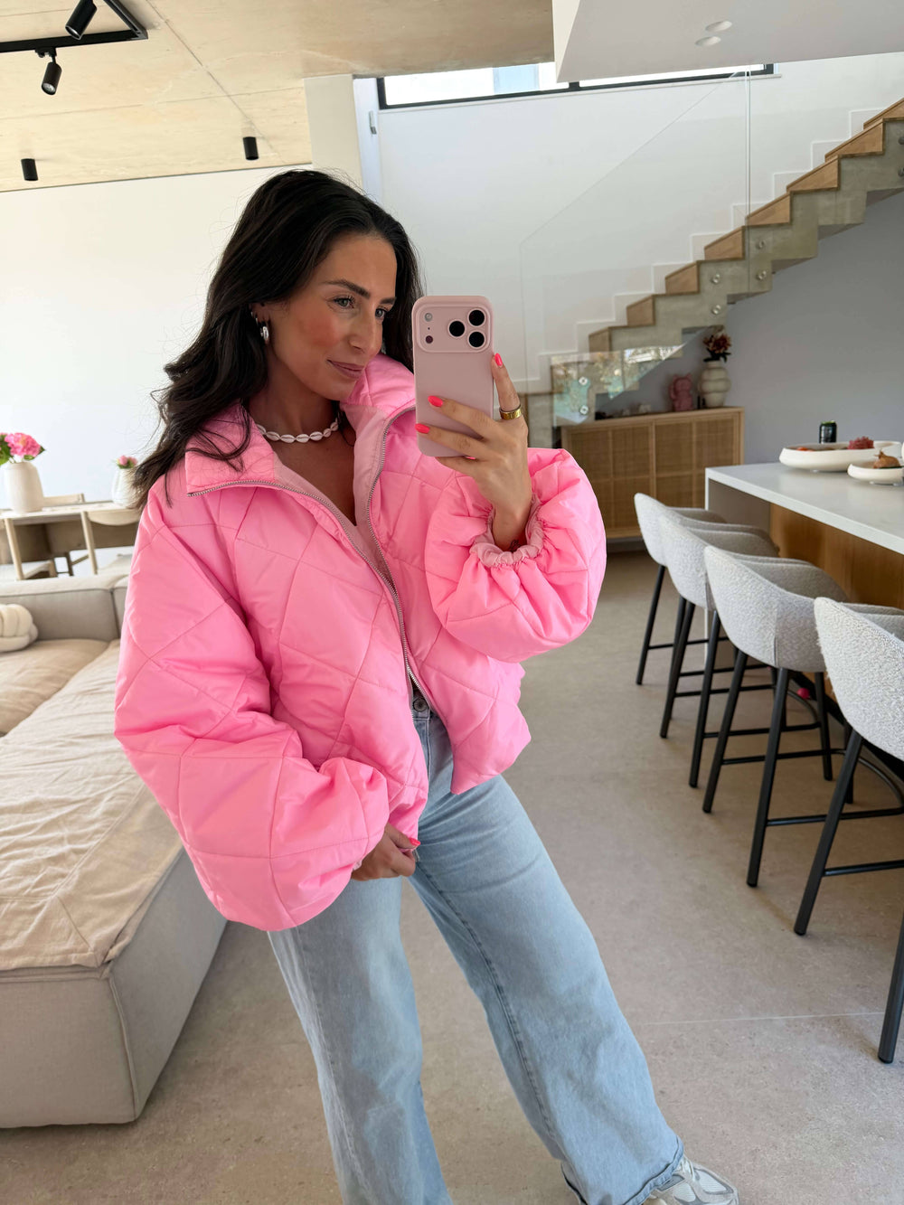 Pufferjacke – Pink Jacke Lisas Boutique 