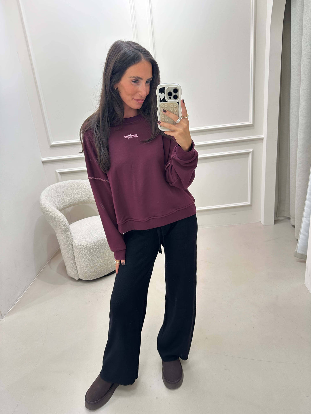Pullover Bordeaux „Athlétique“ Weste Lisas Boutique 
