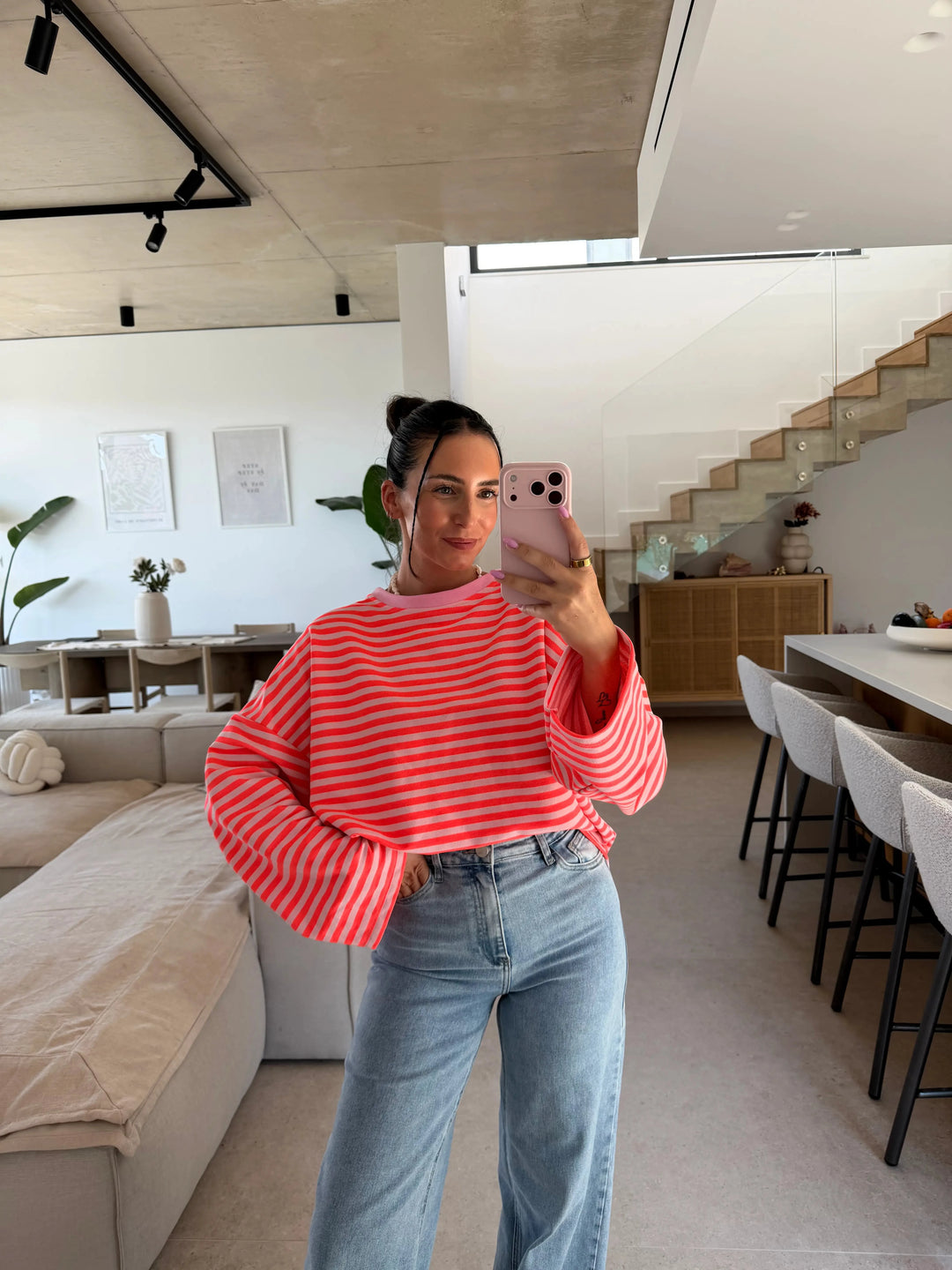 Pullover gestreift - Apricot Pullover Lisas Boutique 