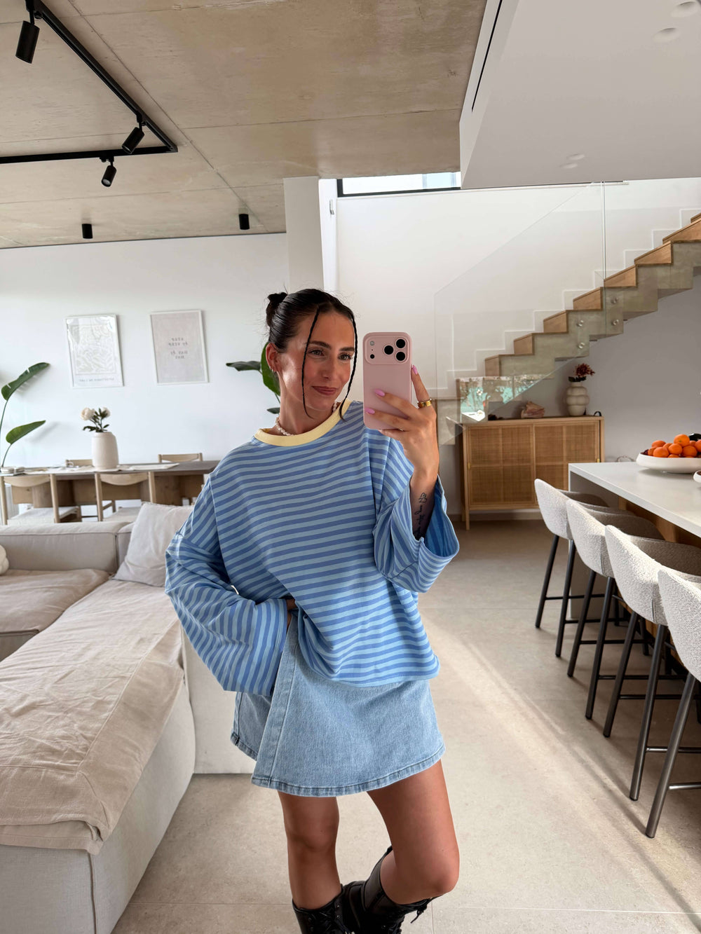 Pullover gestreift - Blau Pullover Lisas Boutique 